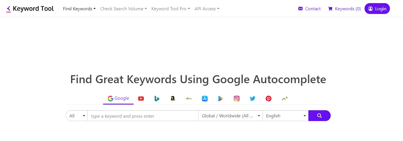 Keyword Tool