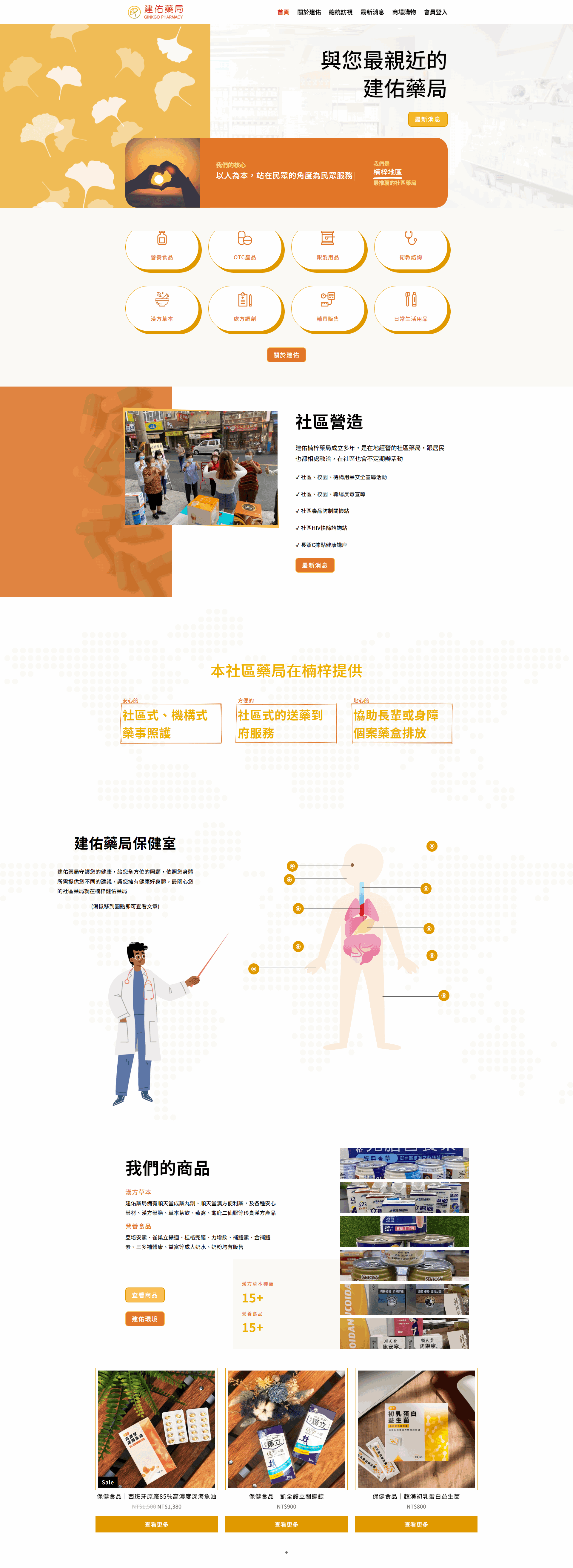 建佑藥局，醫療產業企業形象網站案例